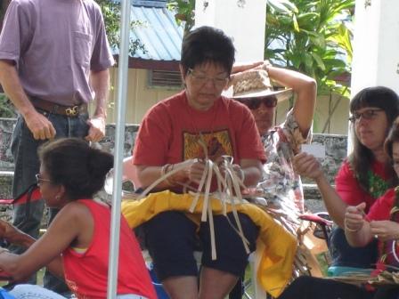 POSH festival weaving demonstration